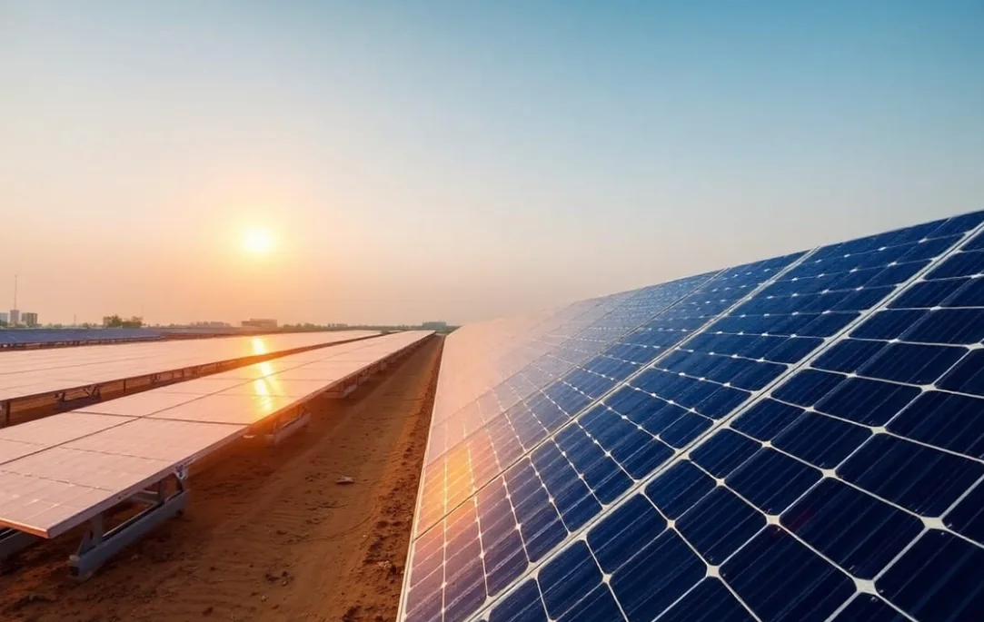 Illustrative commercial solar panel array