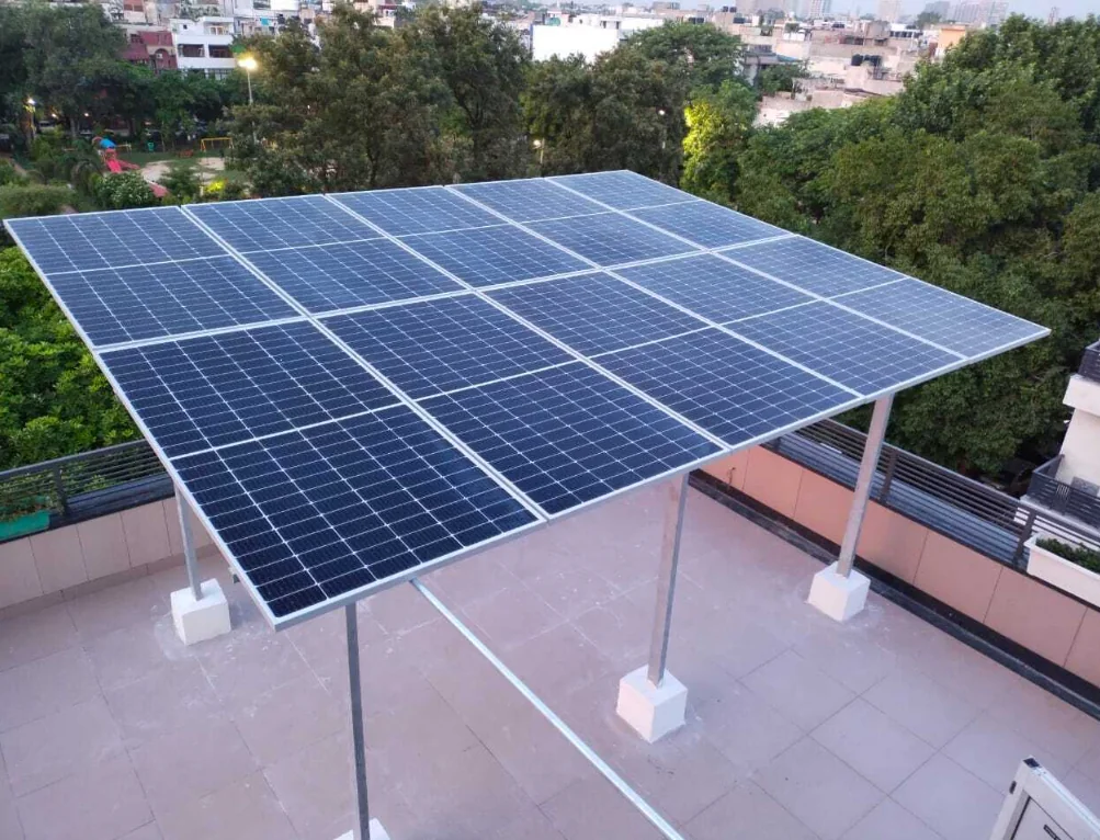 Illustrative residential rooftop solar system